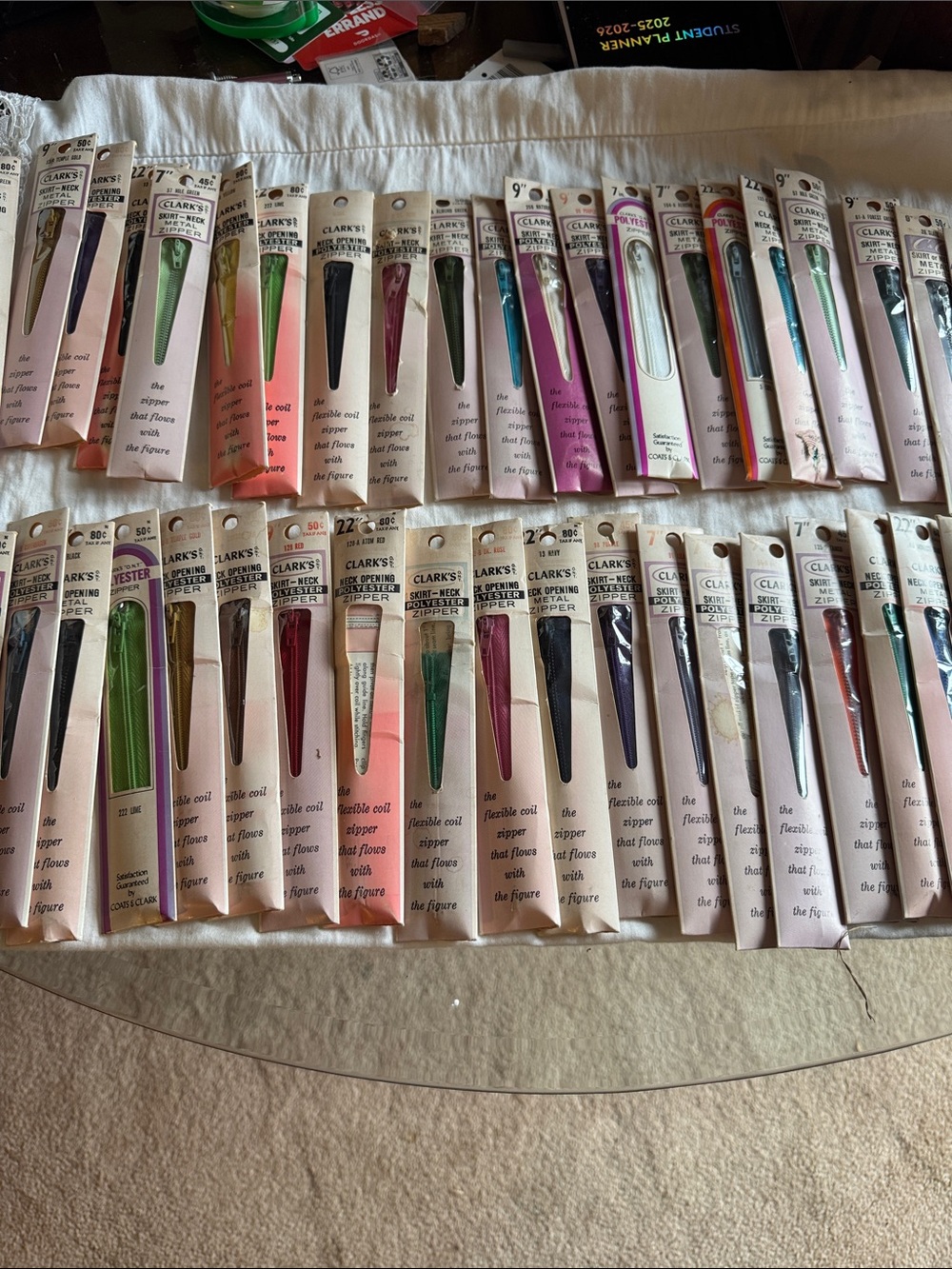 Clarks Zipper Pulls in Assorted colors Pack of 55 in original packaging